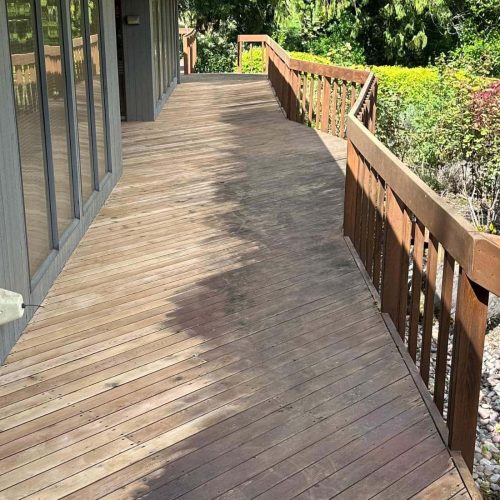 battle ground pressure washing deck before
