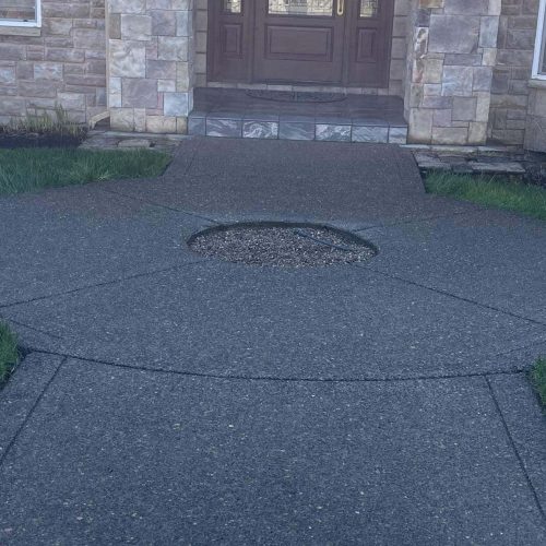 pressure washing brush prairie front after