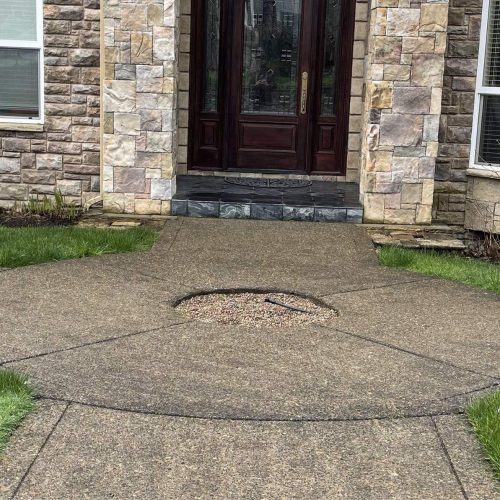 pressure washing brush prairie front before