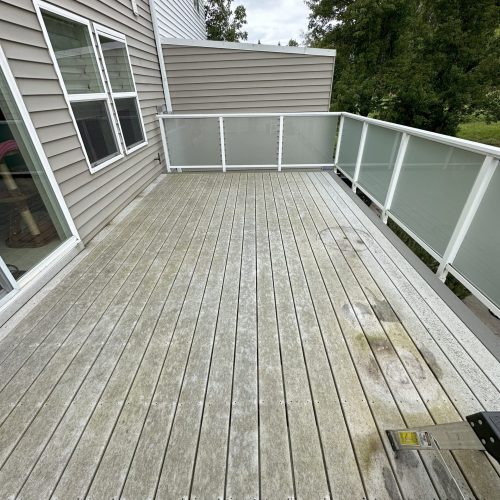 yacolt pressure washing deck before
